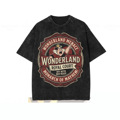 Queen Of Hearts Wonderland Oversized Family Matching Theme Park Vacation Graphic Unisex TShirt