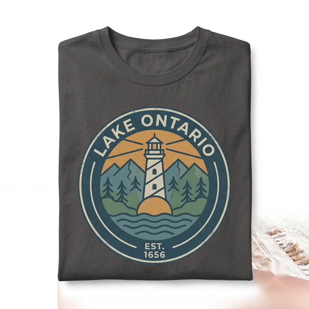 Vintage Lake Ontario Great Lakes Quiet Activism Canada Travel Graphic Unisex TShirt