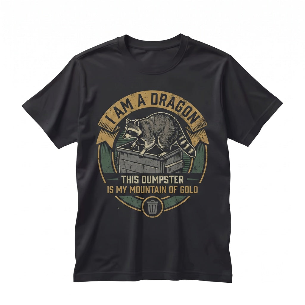 Japanese Dragon Raccoon Graphic Tanuki Anime Streetwear Cotton Apparel, Retro Asian Mythical Creature Merch Unisex TShirt