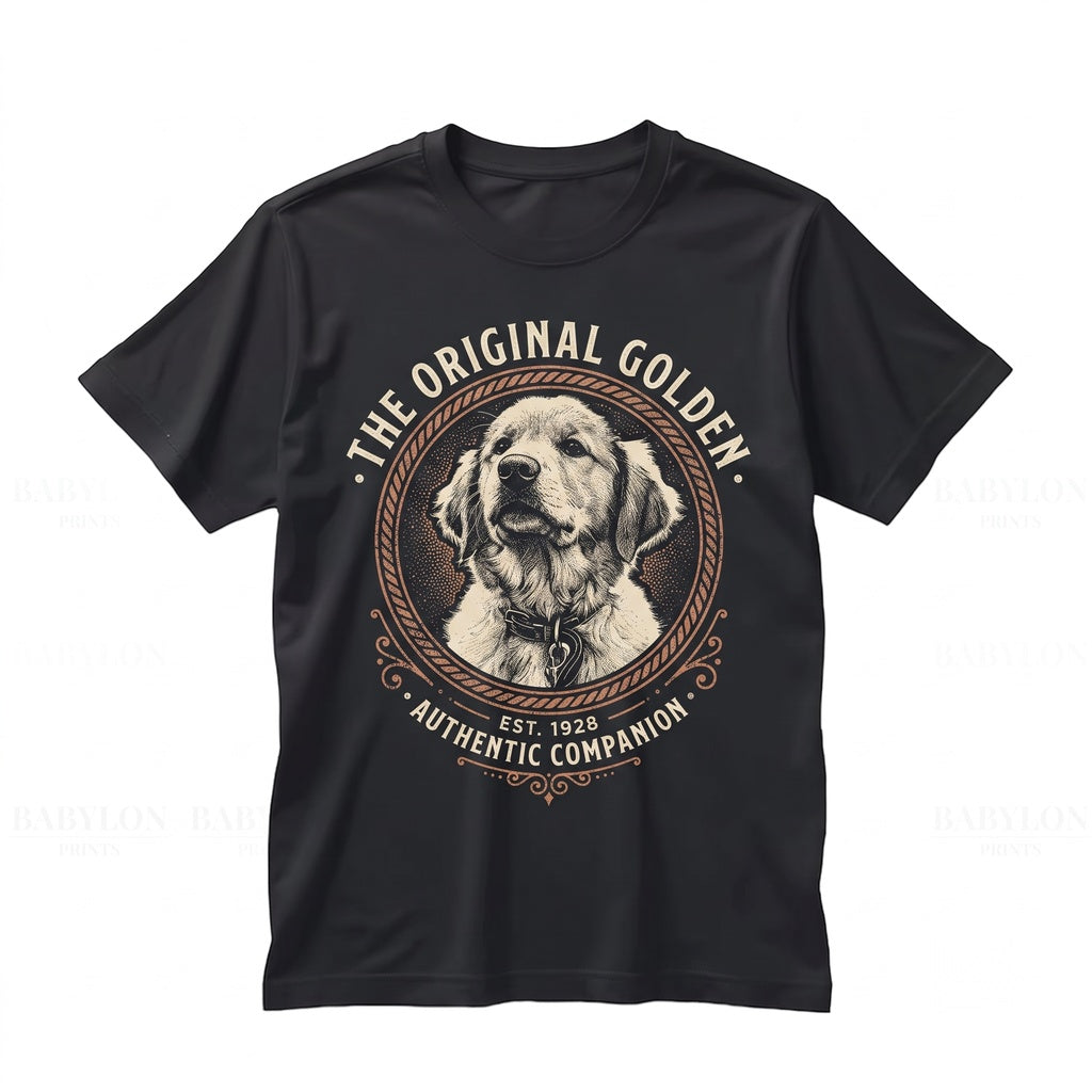 Cute Golden Retriever Puppy Mouse Ears Pet Lover Vacation Travel Gift Apparel, Unisex TShirt