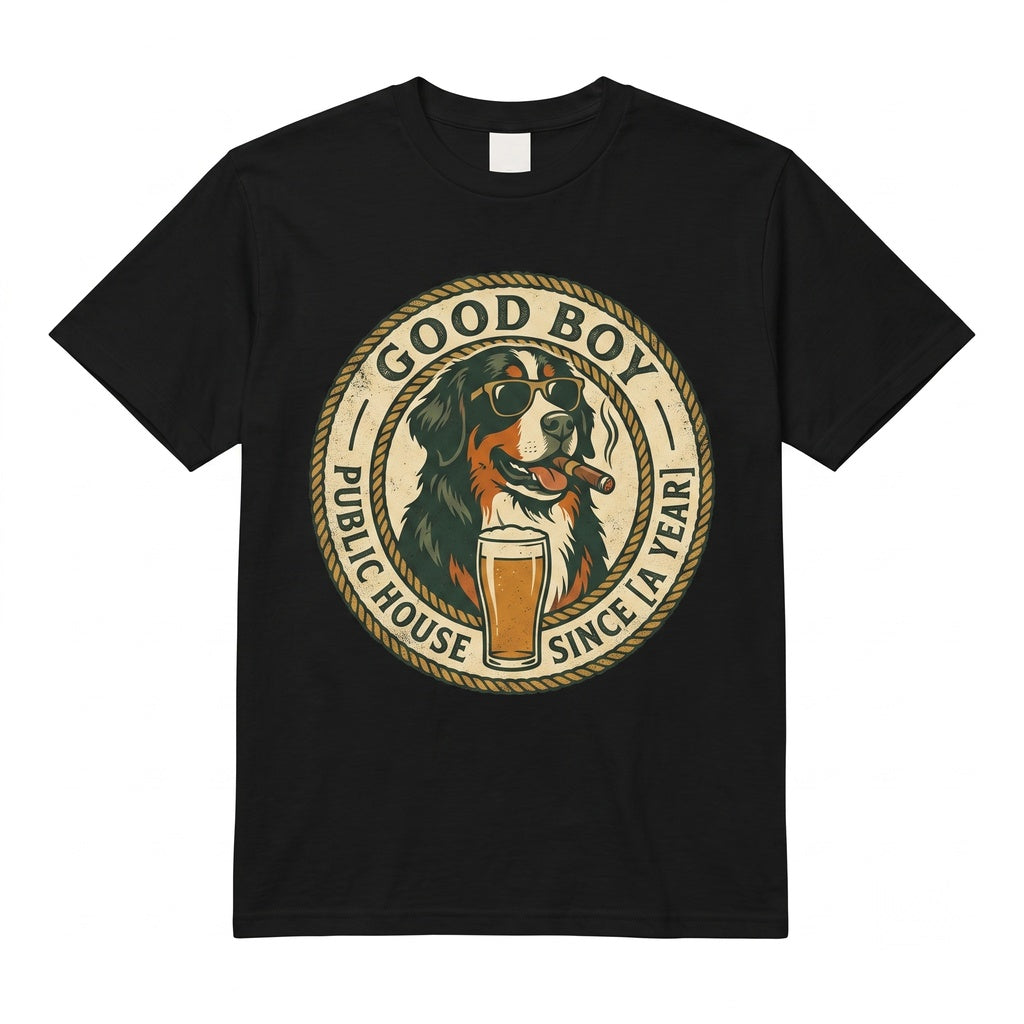 Bernese Mountain Dog Drinking Beer Sarcastic Meme Gift For Pet Mom Dad Graphic Unisex TShirt