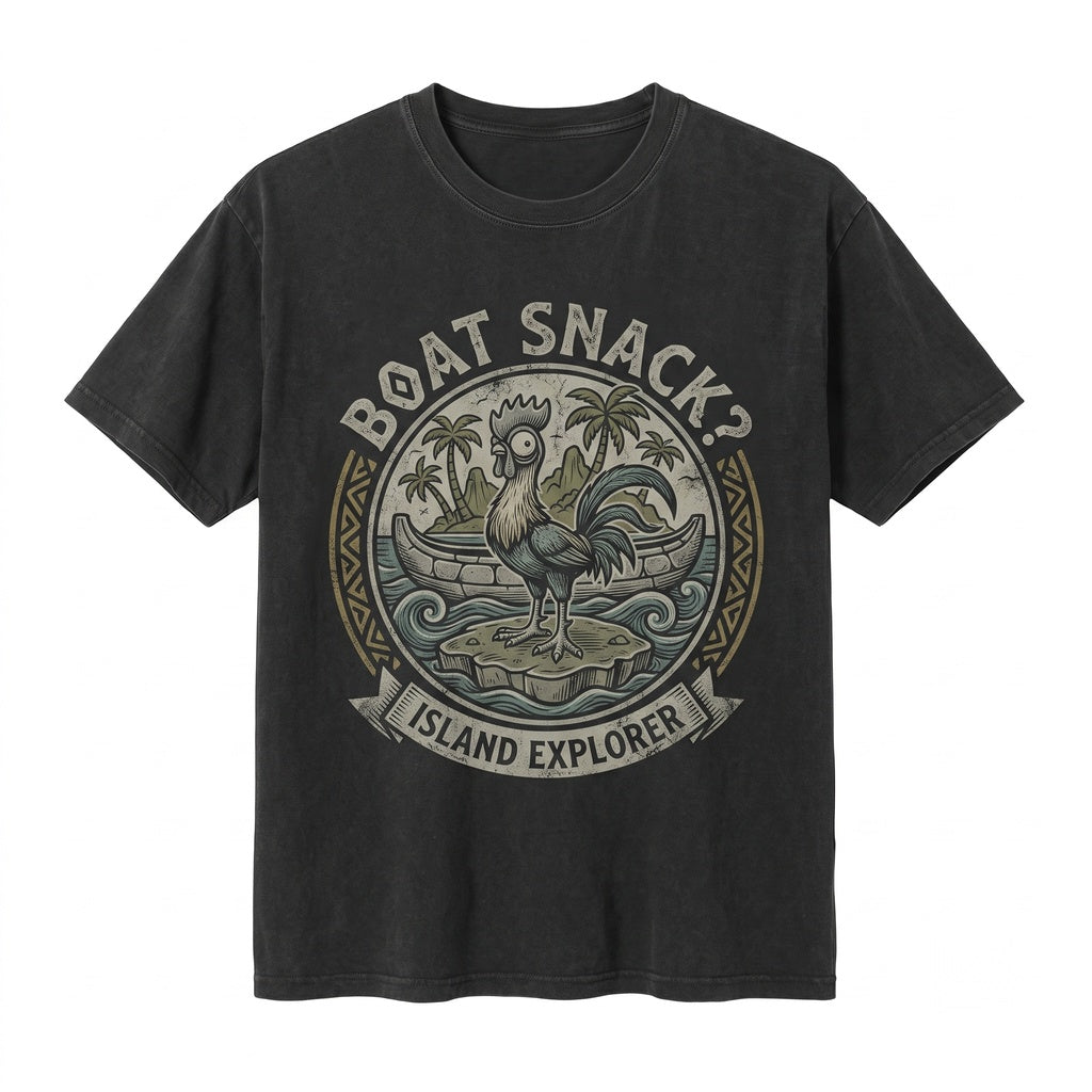 Island Princess Distressed Chicken Boat Snack Animated Movie Family Trip Graphic Unisex TShirt