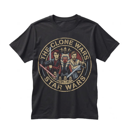 Clone Wars Ahsoka Anakin Obi-Wan Retro Jedi Galaxy Theme Park Trip Top Unisex TShirt