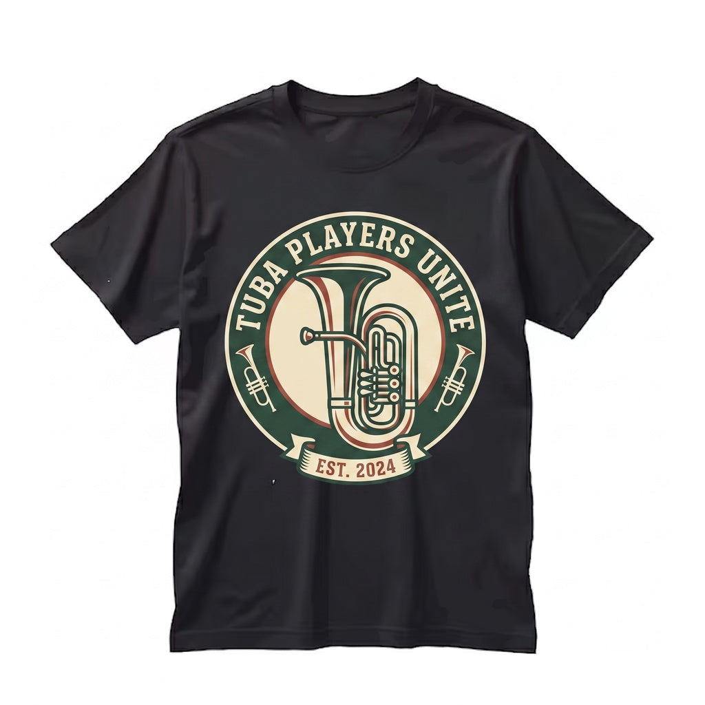 School Marching Brass Band Euphonium Player Faux Gold Graphic Musician Gift Apparel Unisex TShirt