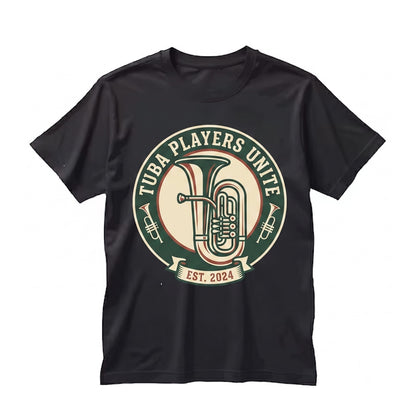 School Marching Brass Band Euphonium Player Faux Gold Graphic Musician Gift Apparel Unisex TShirt