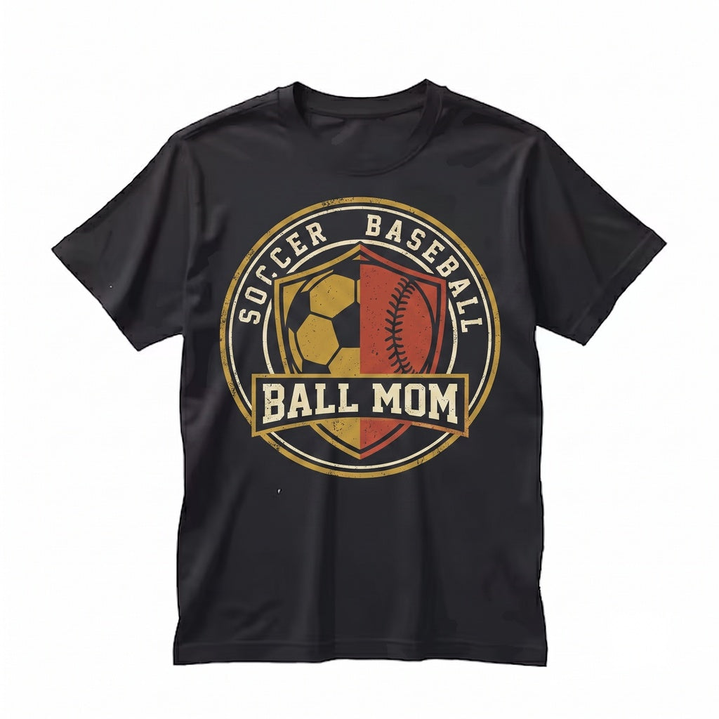Ball Mom Life Baseball Soccer Coach Mothers Day Player Gift Athletic Practice Game College Unisex TShirt