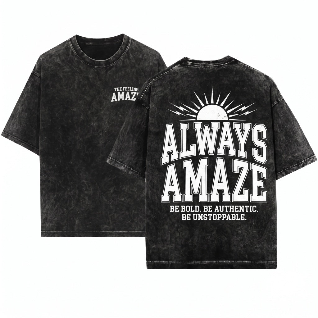 Project Hail Mary Amaze Embroidered Sci-Fi Novel Cosmic Space Quote Fan Gift Unisex Wash T-Shirt