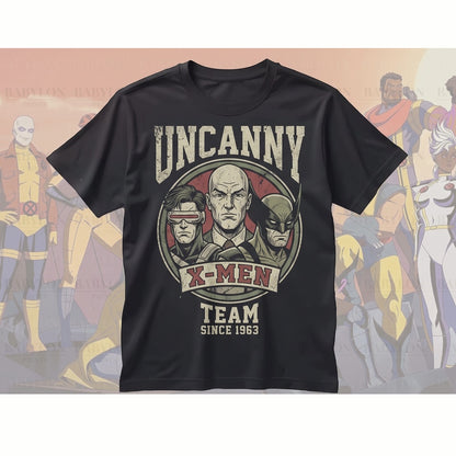 Oversized 97 Mutant Heroes Graphic Apparel, Wolverine Cyclops Rogue Storm Retro Comic Fan Gift Unisex TShirt