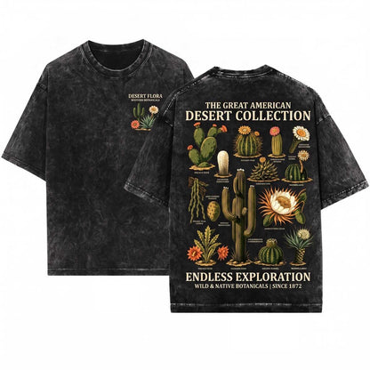 Cute Cactus Succulent Botanical Plant Desert Nature Gardener Lover Gift Unisex Wash T-Shirt