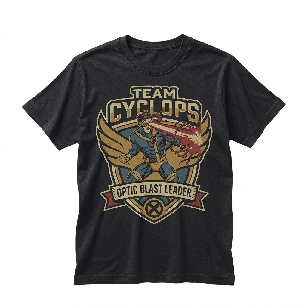 Cyclops Scott Summers Mutant Graphic Merch Front Back Double-Sided Print Oversized Unisex TShirt