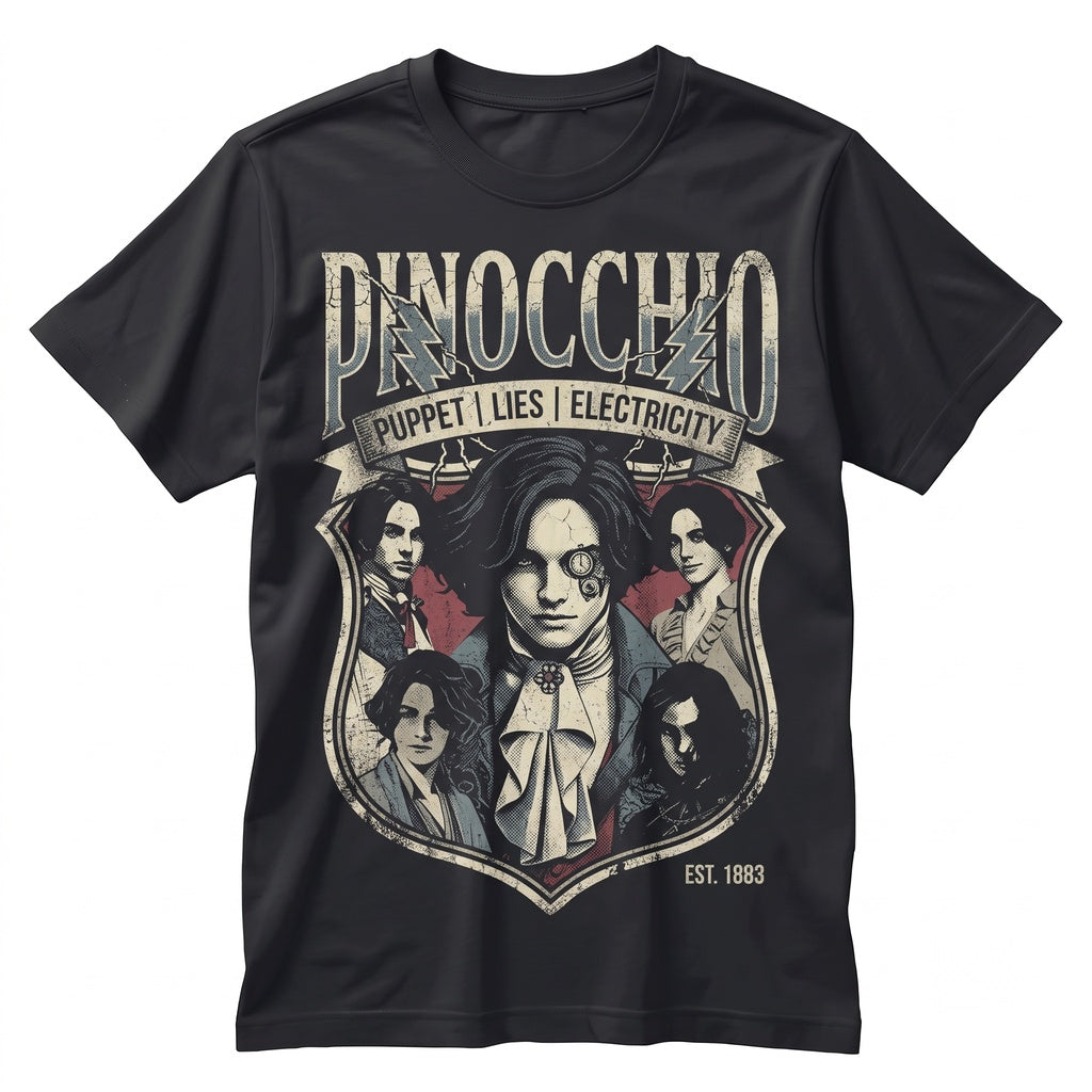 Gothic Marionette Hunter Dark Fantasy Pinocchio Gaming Graphic Apparel Unisex TShirt