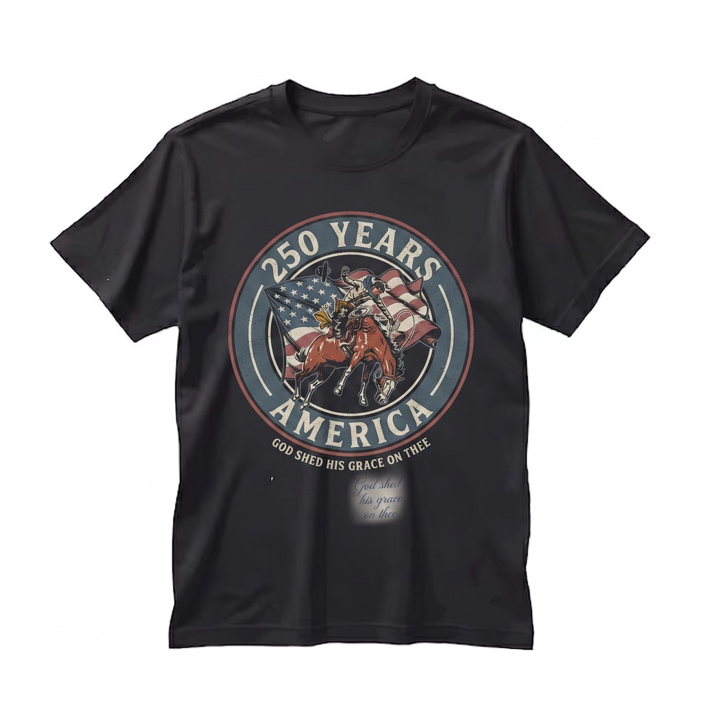 America 250th Anniversary 4th of July Independence Day Christian Faith Family Freedom Church Gift Unisex TShirt