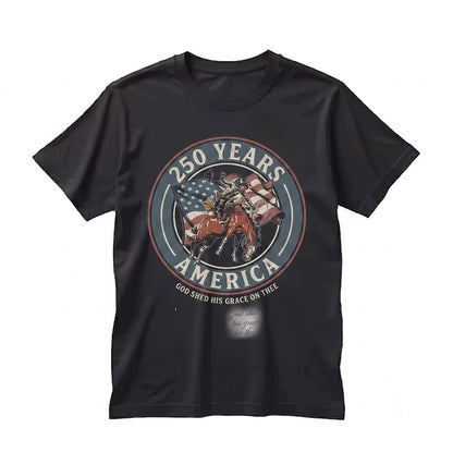 America 250th Anniversary 4th of July Independence Day Christian Faith Family Freedom Church Gift Unisex TShirt