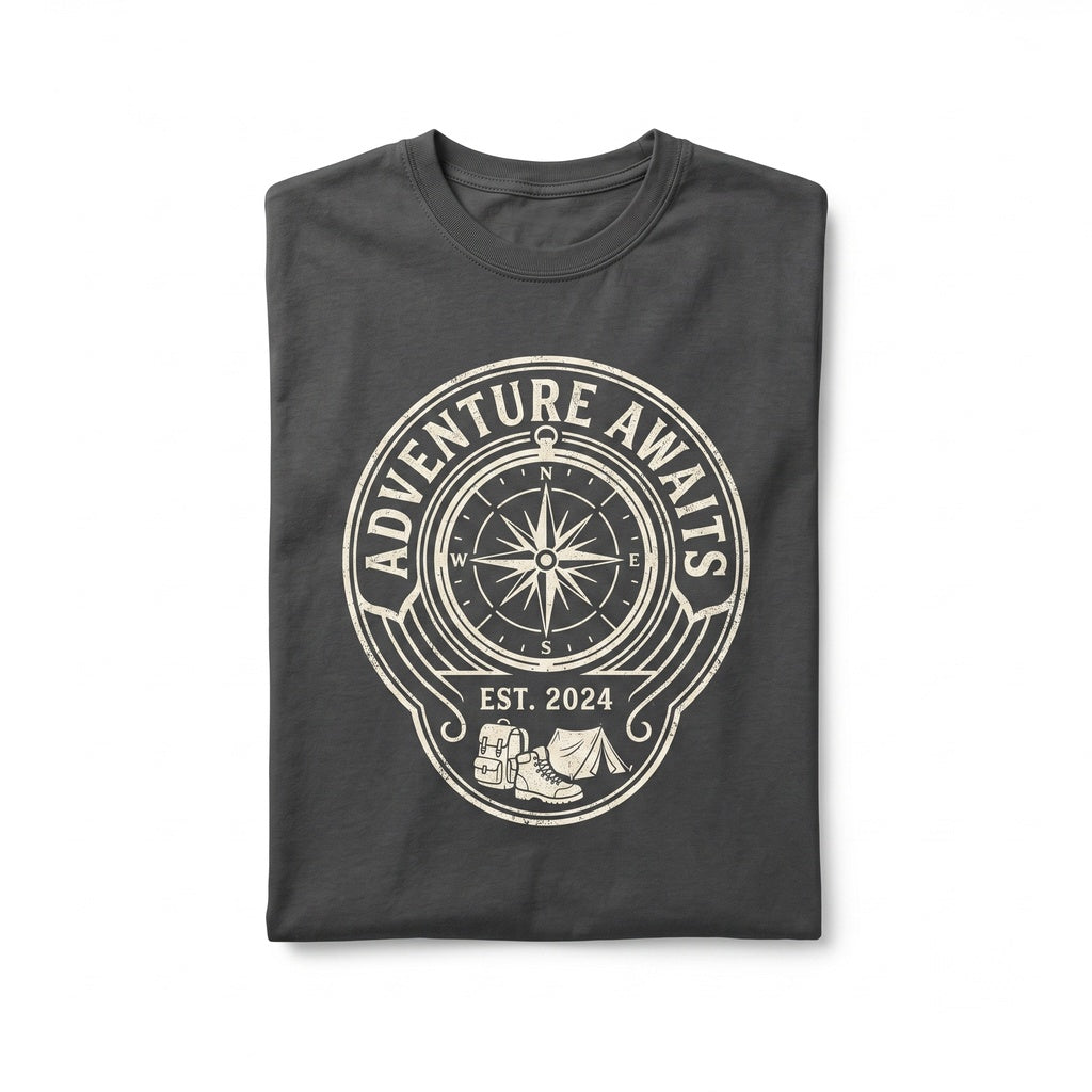 Adventure Awaits Trail Trekking Hiking Camper Life Lover Outdoor Unisex TShirt