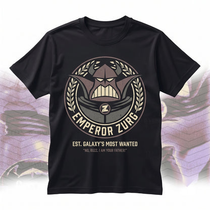 Oversized Emperor Zurg Villain Graphic Apparel, Space Ranger Nemesis Retro Purple Cotton Top, Unisex TShirt
