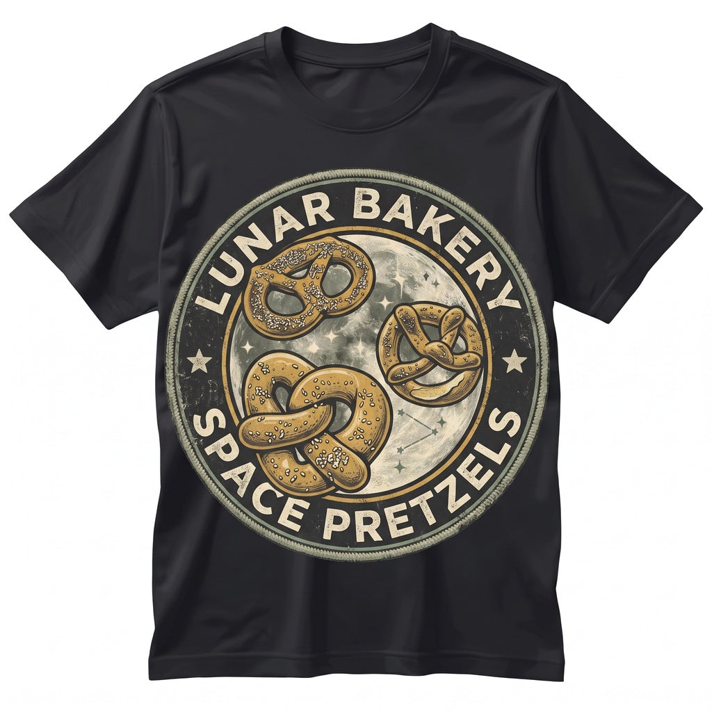 Funny Three Pretzel Moon Celestial Galaxy Food Graphic Salty Snack Gift Unisex TShirt