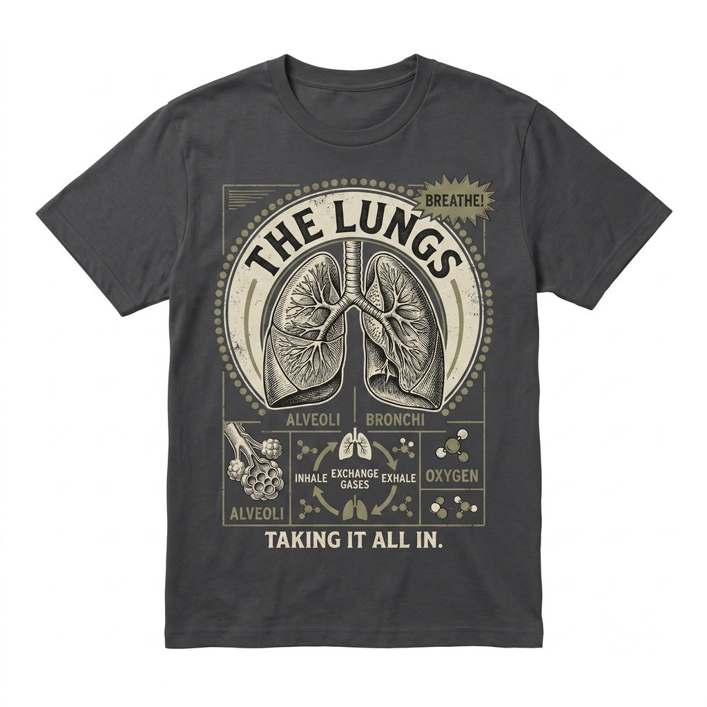 Taking It All In Lungs Graphic Science Teacher Anatomy Vintage Respiratory System Gift Unisex TShirt