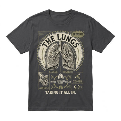 Taking It All In Lungs Graphic Science Teacher Anatomy Vintage Respiratory System Gift Unisex TShirt