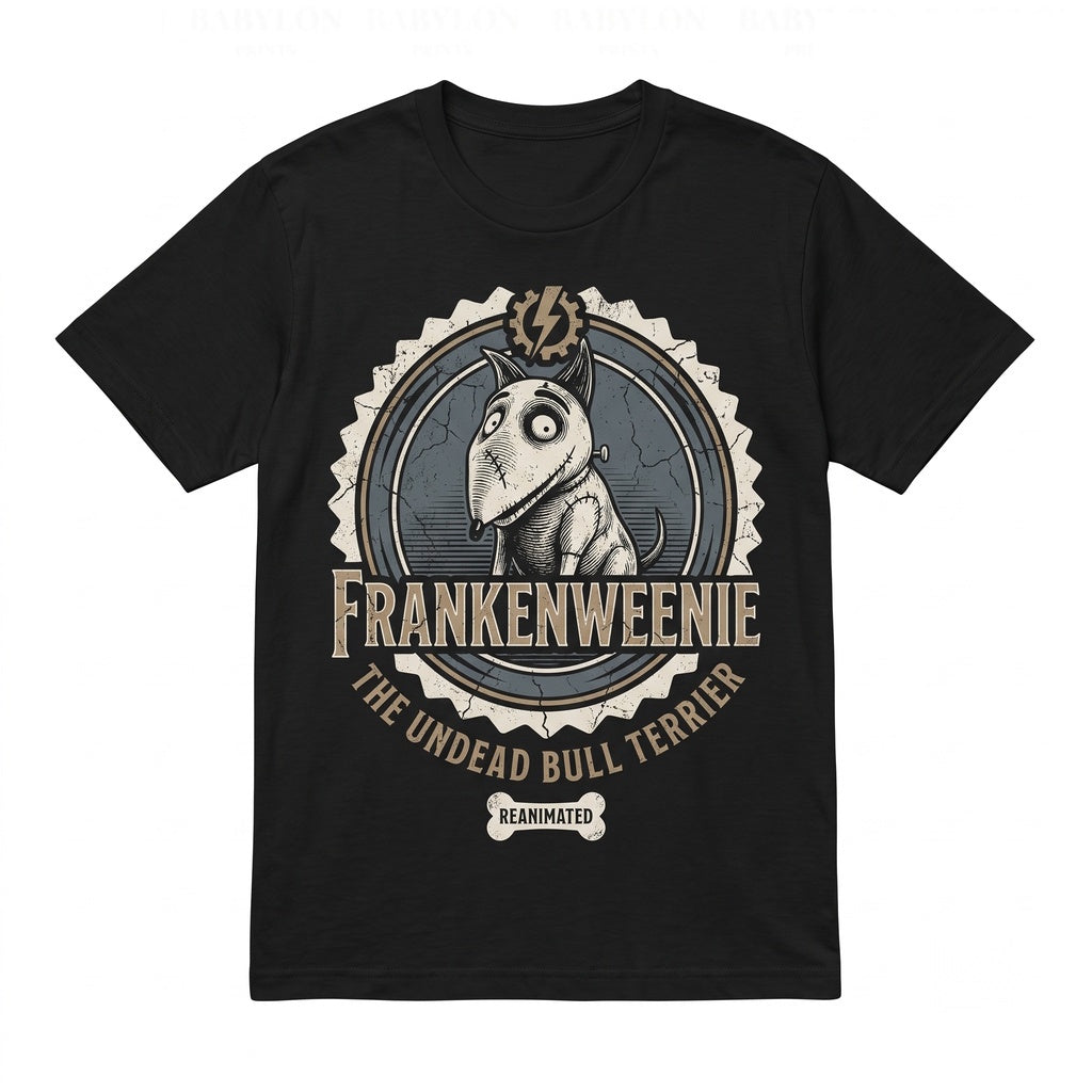 Oversized Frankenweenie Sparky Dog Spooky Theme Park Not So Scary Party Graphic Vintage Halloween Unisex TShirt