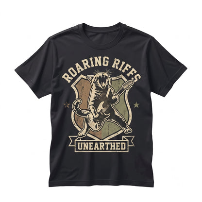 Funny Rocker Cat Guitarist Music Lover Graphic Gift Apparel Unisex TShirt