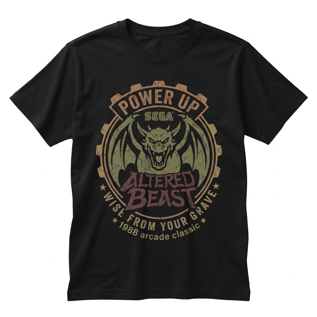Vintage 1988 Werewolf Werebear Greek Mythology Arcade Graphic Cotton Crewneck Unisex TShirt