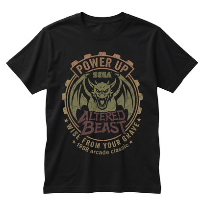 Vintage 1988 Werewolf Werebear Greek Mythology Arcade Graphic Cotton Crewneck Unisex TShirt
