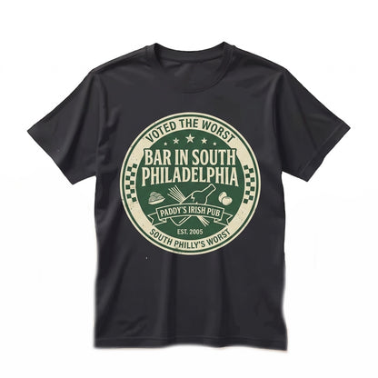 Paddys Irish Pub Philadelphia Bar Vintage Graphic Humorous TV Show Fan Art Unisex TShirt