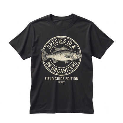 Vintage Fish Species Chart Retro Fisherman Angler Graphic Apparel, Unisex TShirt
