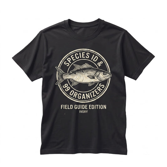 Vintage Fish Species Chart Retro Fisherman Angler Graphic Apparel, Unisex TShirt