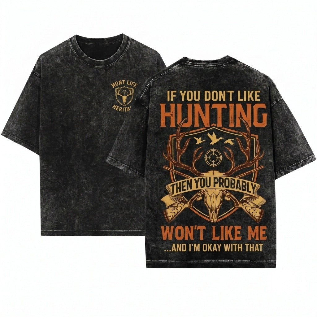 American Deer Hunter Fathers Day Gift Unisex Wash T-Shirt