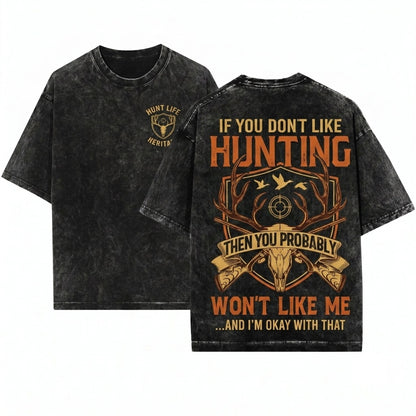 American Deer Hunter Fathers Day Gift Unisex Wash T-Shirt