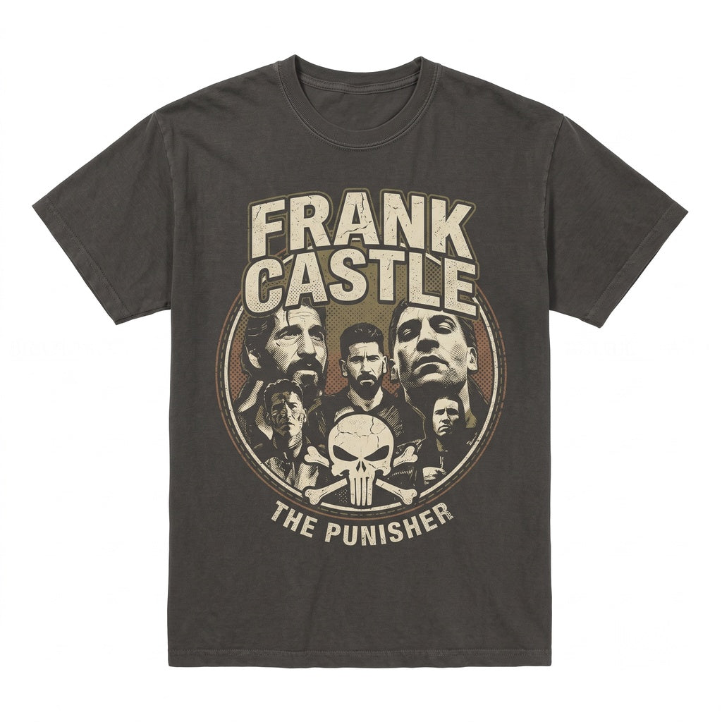 Vintage Skull Vigilante Frank Castle Jon Bernthal Comic Antihero Dad Graphic Unisex TShirt
