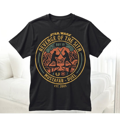 Vintage Revenge of the Sith Anakin Obi Wan Kenobi Sweatshirt Galactic Duel Theme Park Vacation Graphic Pullover Unisex TShirt