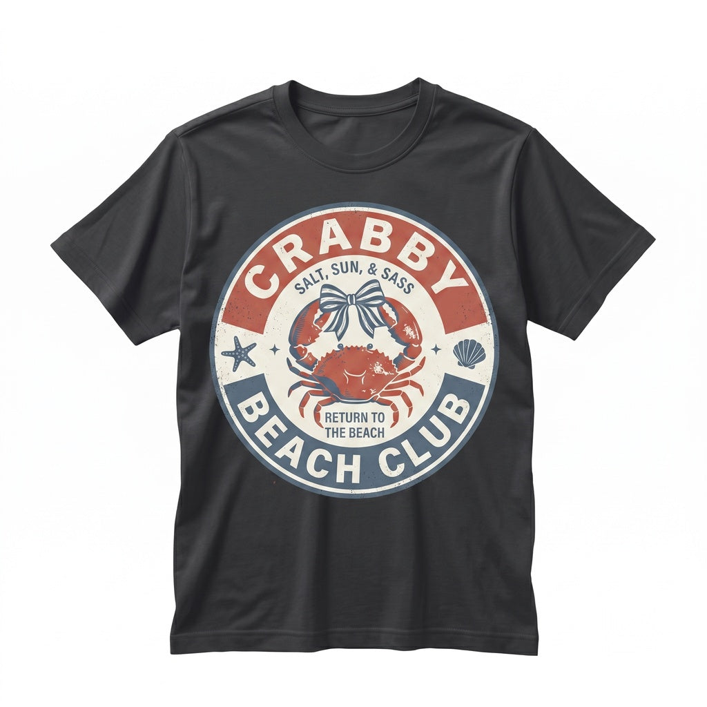 Funny If Crabby Please Return To Beach Summer Vacation Ocean Humor Graphic Short Sleeve Unisex TShirt