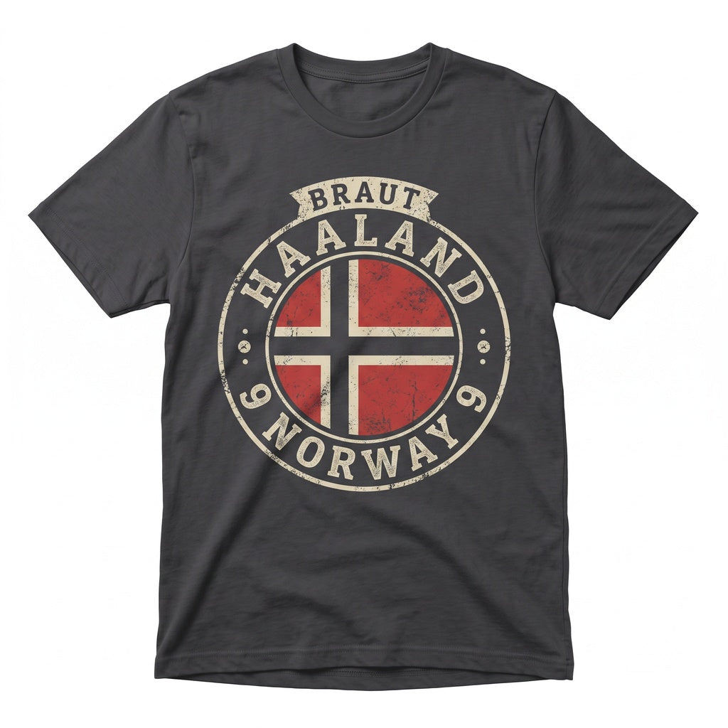 Retro Norway Soccer Number 9 Flag Vintage Graphic Fan Game Day Apparel Unisex TShirt