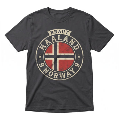 Retro Norway Soccer Number 9 Flag Vintage Graphic Fan Game Day Apparel Unisex TShirt
