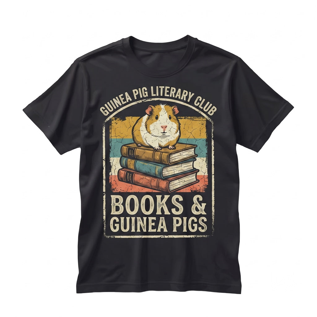 Cute Funny Guinea Pig Reading Book Lover Wheek Whisperer Pet Owner Present Unisex TShirt