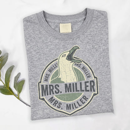 Personalized Funny Ocean Seagull Graphic Back to School Educator Gift Unisex TShirt
