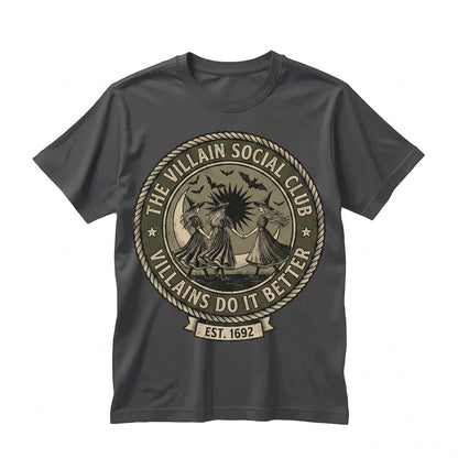 Retro Halloween Villain Social Club Spooky Witches Graphic Vibes Unisex TShirt