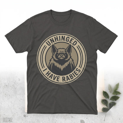 I Have Rabies Bat Graphic Top, Grunge Y2K Unhinged Meme Weird Dark Humor Vintage Animal Apparel, Unisex TShirt