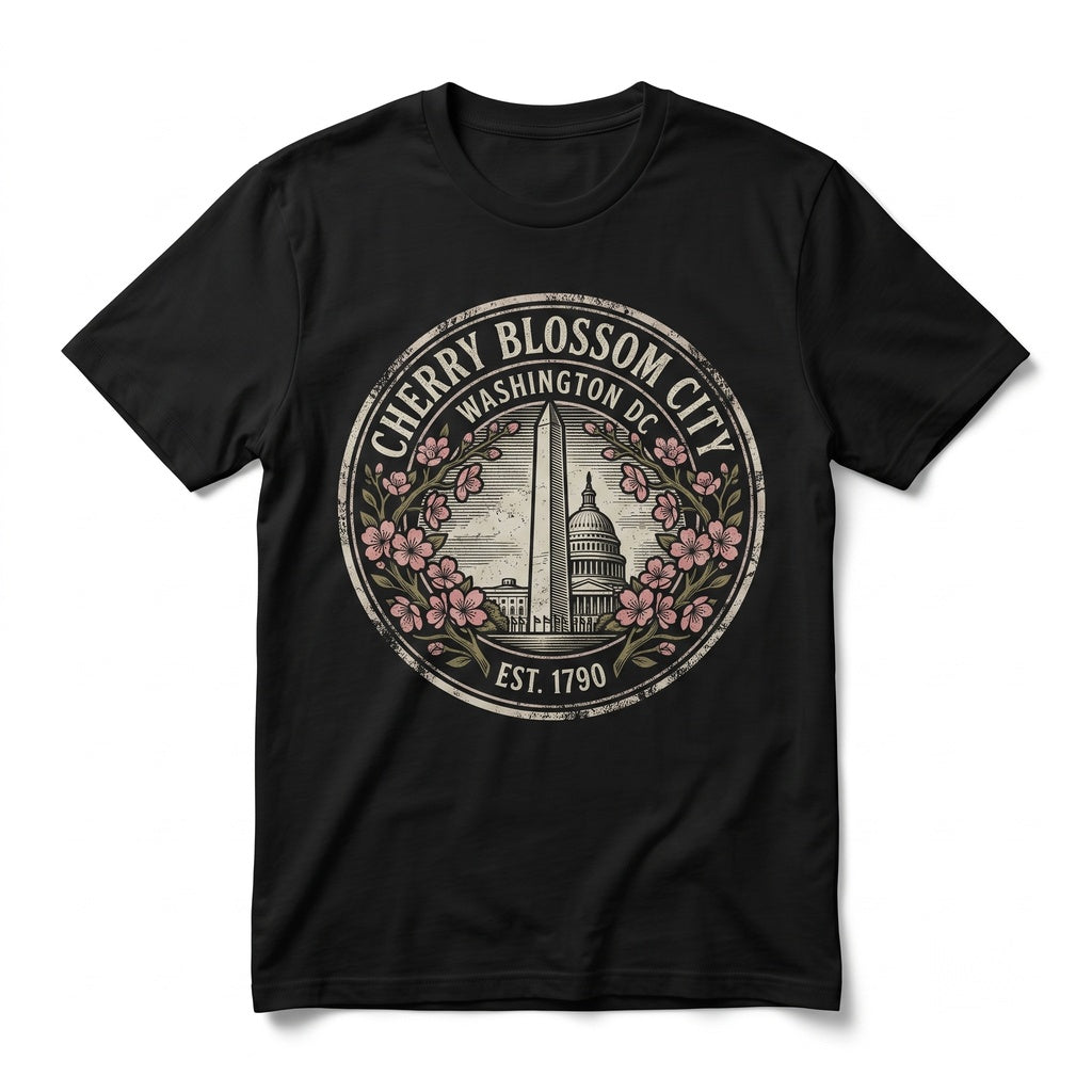 Washington DC Cherry Blossom Festival Floral Souvenir Graphic Apparel Unisex TShirt