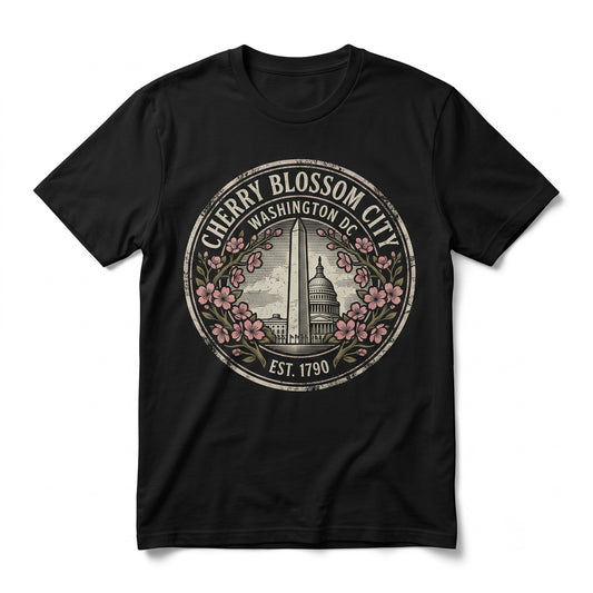 Washington DC Cherry Blossom Festival Floral Souvenir Graphic Apparel Unisex TShirt