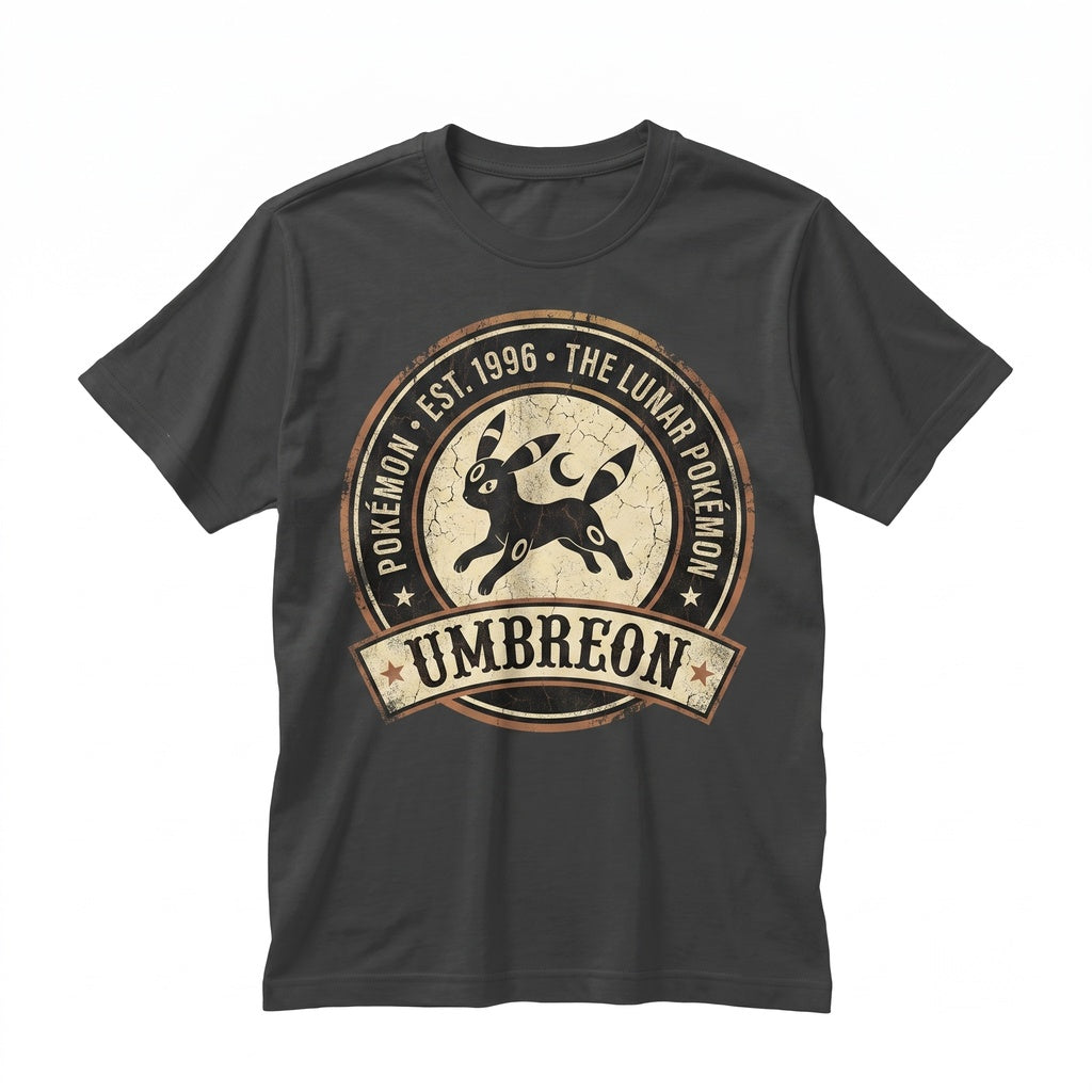 Umbreon Eeveelution Retro Japanese Anime Manga Dark Moon Creature Graphic Pink Vintage Gamer Gift Unisex TShirt