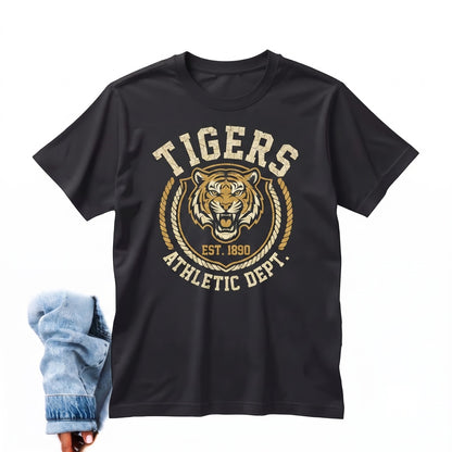 Vintage Tigers Game Day College Spirit Mascot Apparel Tailgate Football Mama Unisex TShirt
