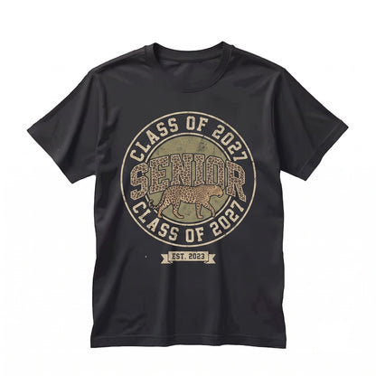 Senior 2027 Leopard Graduation Class of End School Year Graduate Gift Unisex TShirt