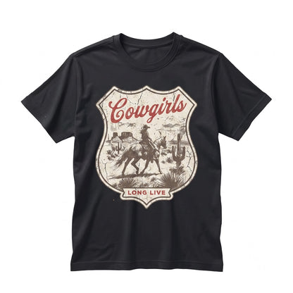 Long Live Cowgirls Retro Western Graphic Vintage Rodeo Country Gifts Unisex TShirt