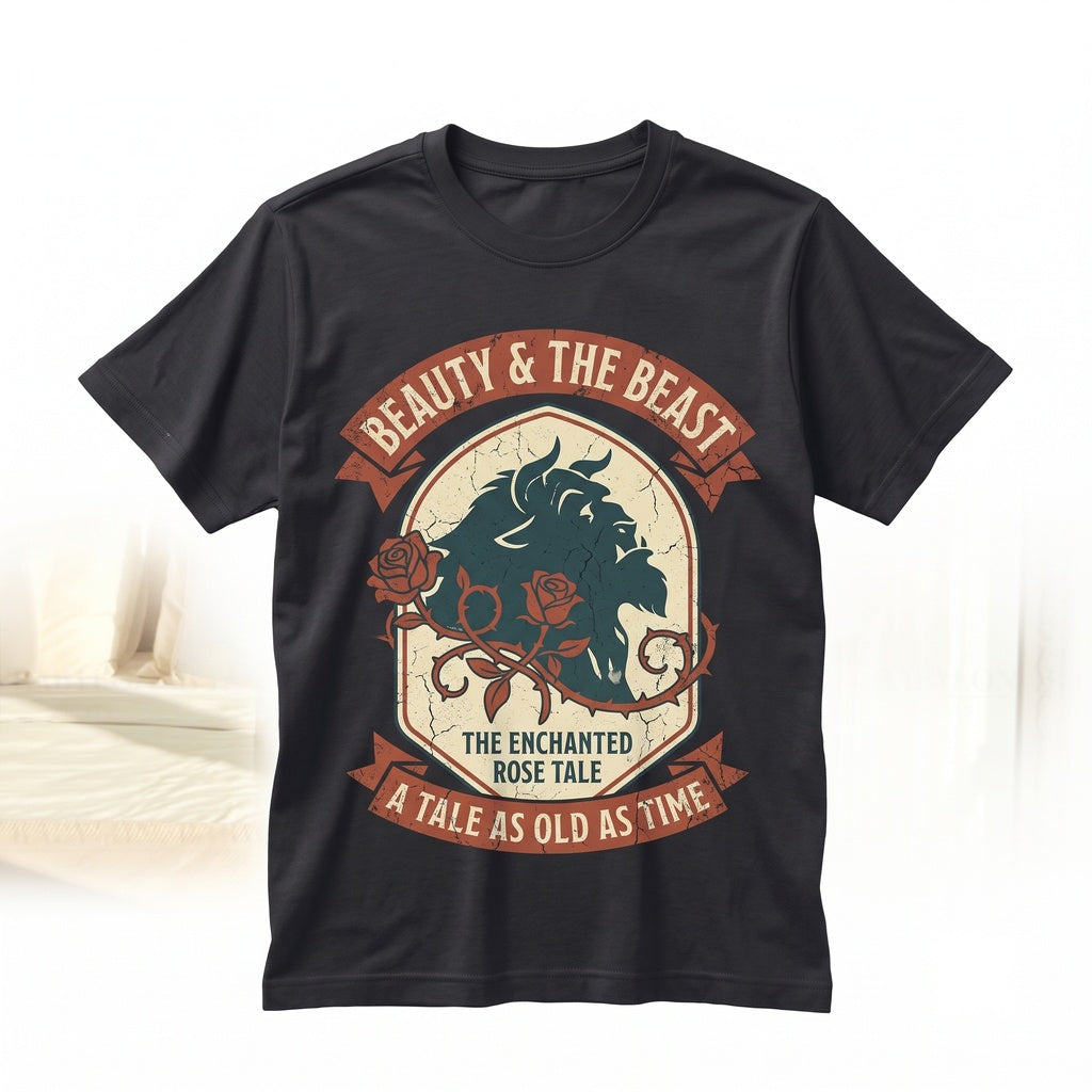 Vintage Beauty and Beast Princess Belle Tale as Old Time Fairy Tale Theme Park Vacation Apparel Unisex TShirt