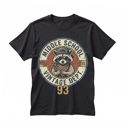 Funny Feral Raccoon Middle School Teacher Team Back To Classroom First Day Faculty Humor Graphic Unisex TShirt