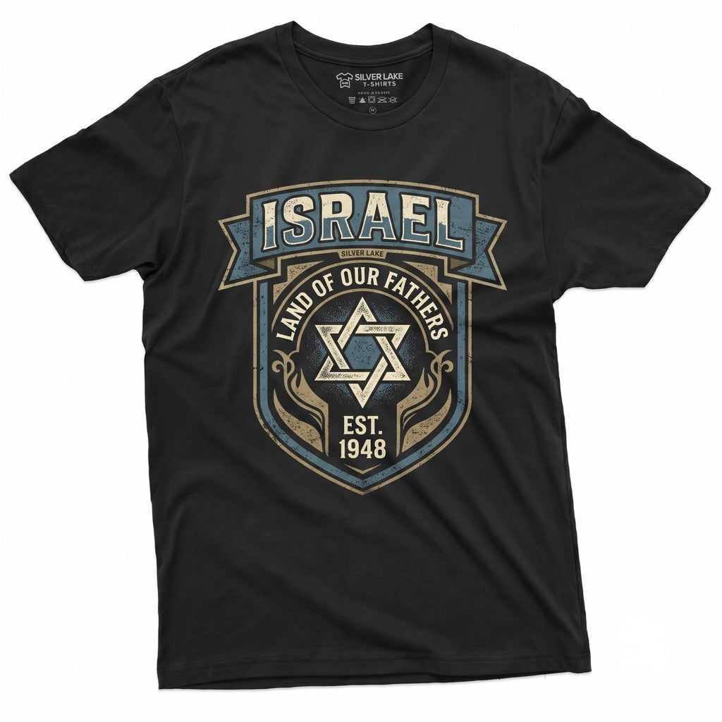 Israel Flag Colors Patriotic Supporter Graphic Text Israeli Gift Unisex TShirt