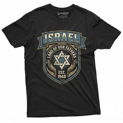 Israel Flag Colors Patriotic Supporter Graphic Text Israeli Gift Unisex TShirt